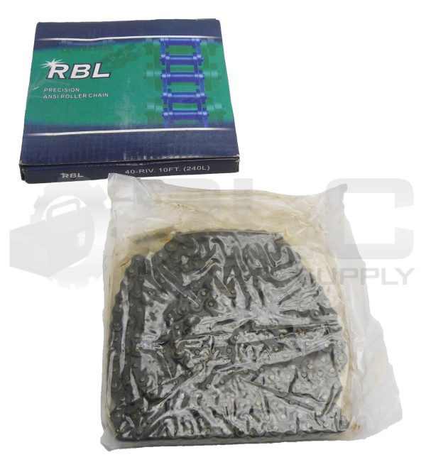 NEW RBL 40-RIV ANSI ROLLER CHAIN 10'
