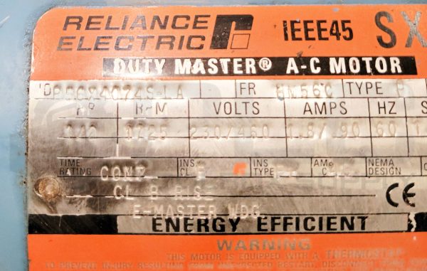 NEW RELIANCE ELECTRIC SXT P56X4074S-LA DUTY MASTER AC MOTOR 1725RPM HM56C *READ* - Image 7