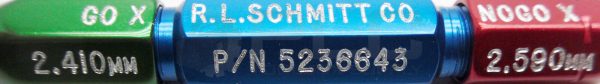 NEW R.L. SCHMIDT 5236643 MASTER PLUG PIN GAGE GO PD 2.140MM NOGO PD 2.590MM - Image 6