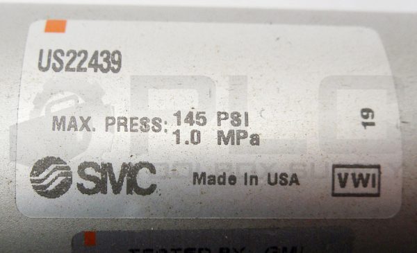 NEW SMC US22439 AIR CYLINDER MAX PRESSURE 145 PSI 1.0MPa *READ* - Image 8