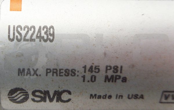 NEW SMC US22439 AIR CYLINDER MAX PRESSURE 145 PSI 1.0MPa *READ* - Image 9