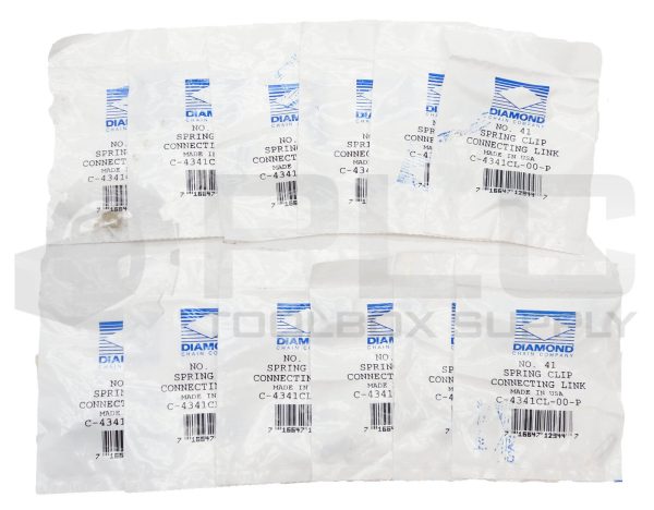 LOT OF 12 NEW DIAMOND C-4341CL-00-P SPING CLIP CONNECTING LINK NO. 41 - Image 3