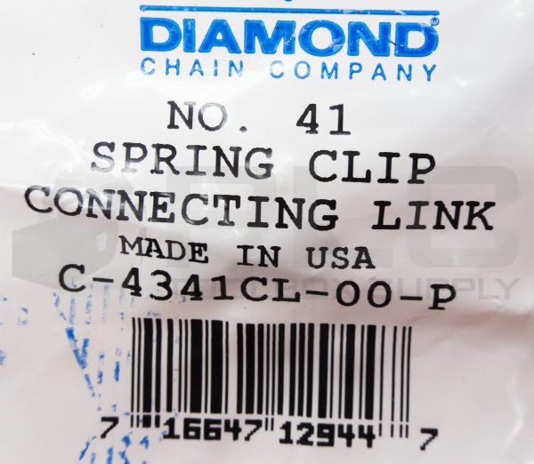 LOT OF 12 NEW DIAMOND C-4341CL-00-P SPING CLIP CONNECTING LINK NO. 41 - Image 6