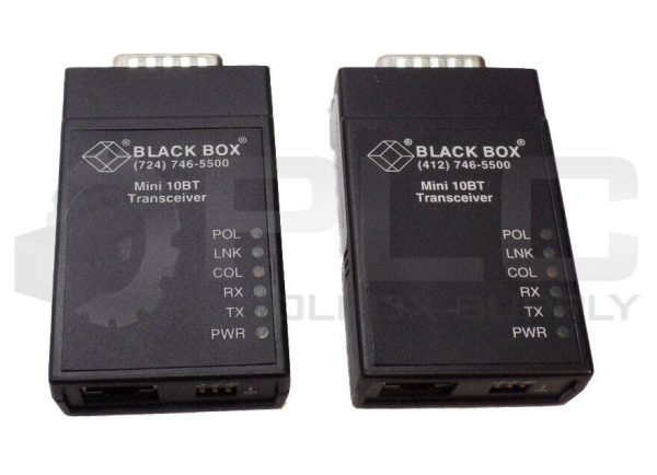 LOT OF 2 BLACK BOX LE2041A-R2 MINI 10BT TRANSCEIVER
