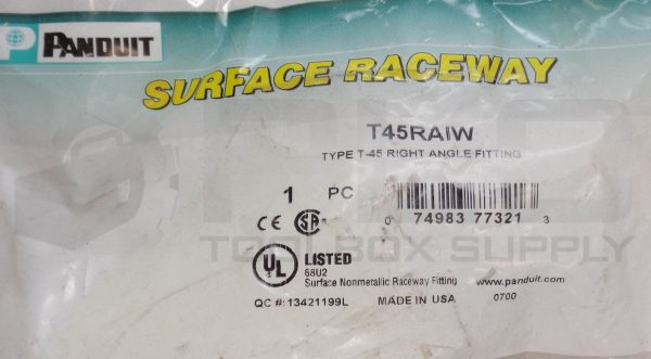 LOT OF 2 NEW PANDUIT T45RAIW T-45 RIGHT ANGLE FITTING - Image 4