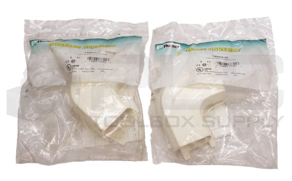LOT OF 2 NEW PANDUIT T45RAIW T-45 RIGHT ANGLE FITTING