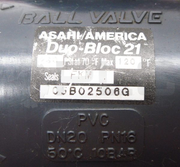 NEW ASAHI/AMERICA DUO-BLOC21 20-3/4 BALL VALVE 230PSI FKM - Image 6
