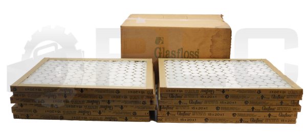 NEW BOX OF 12 GLASFLOSS G-6 AIR FILTERS 15X20X1 *READ*