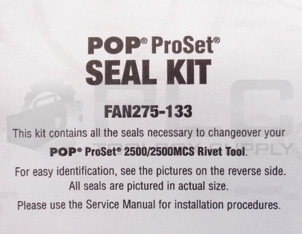 NEW EMHART FAN275-133 POP ProSET 2500/2500MCS RIVET TOOL SEAL KIT *READ* - Image 4
