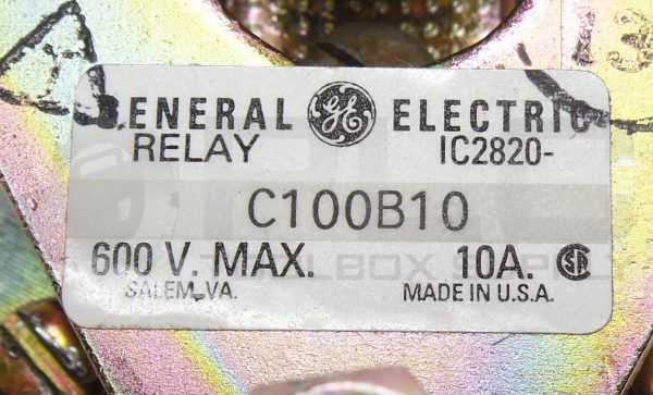 NEW GENERAL ELECTRIC IC2820-C100B10 ELECTRIC RELAY 600V 10A W/ 22D13G7A COIL - Image 6