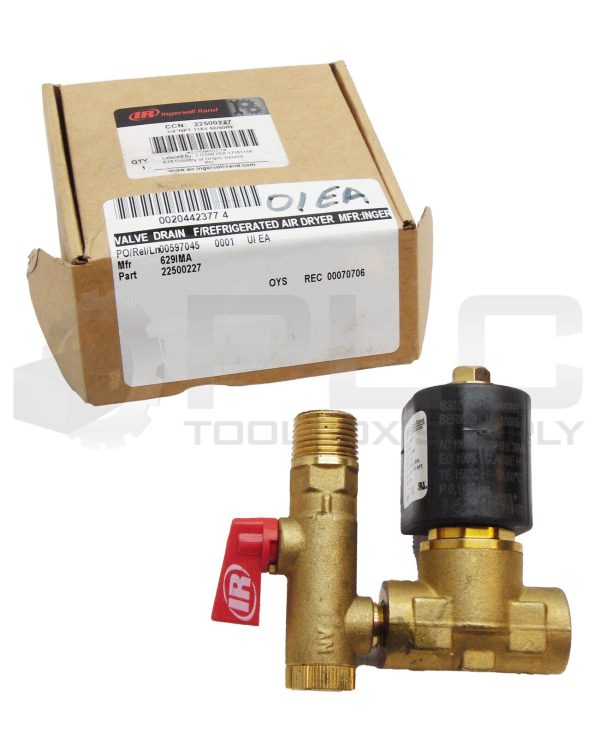 NEW INGERSOLL RAND 22500227 VALVE DRAIN 250PSI 100-120V 50/60HZ 1/4"NPT