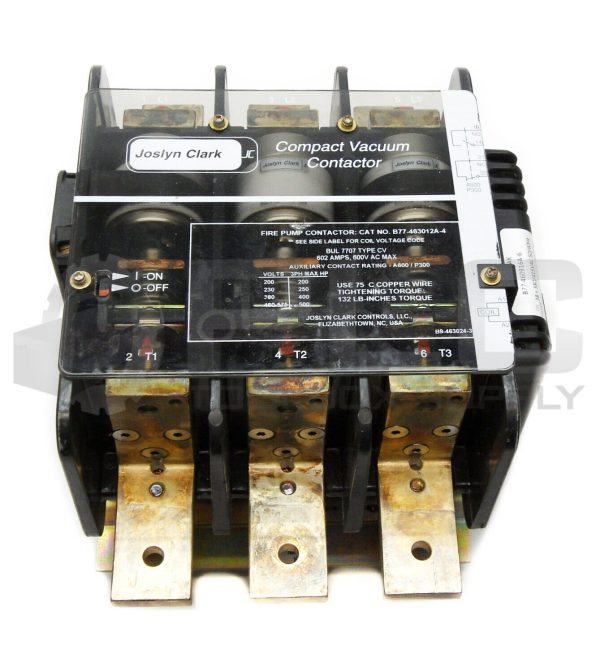 NEW JOSLYN CLARK CVC77U030606-46 COMPACT VACUUM CONTACTOR, B77-463012A-4 - Image 3