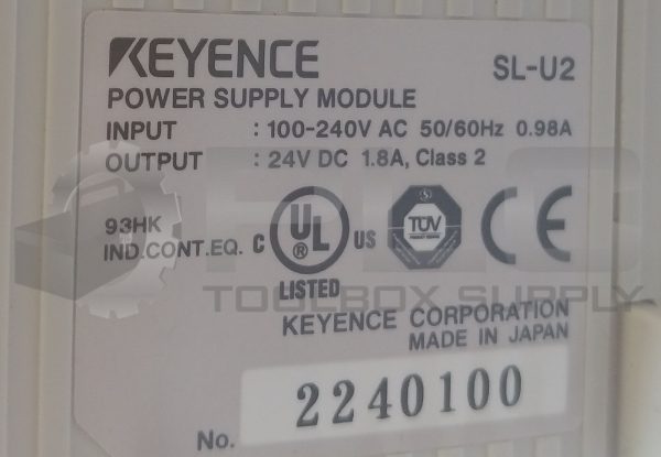 NEW KEYENCE SL-U2 POWER SUPPLY IN: .98A 100-240V OUT: 1.8A 24V DIN RAIL MOUNT - Image 3