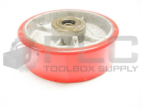 NEW POLYURETHANE ON CAST IRON WHEEL 8X2.5 ORANGE - Image 3