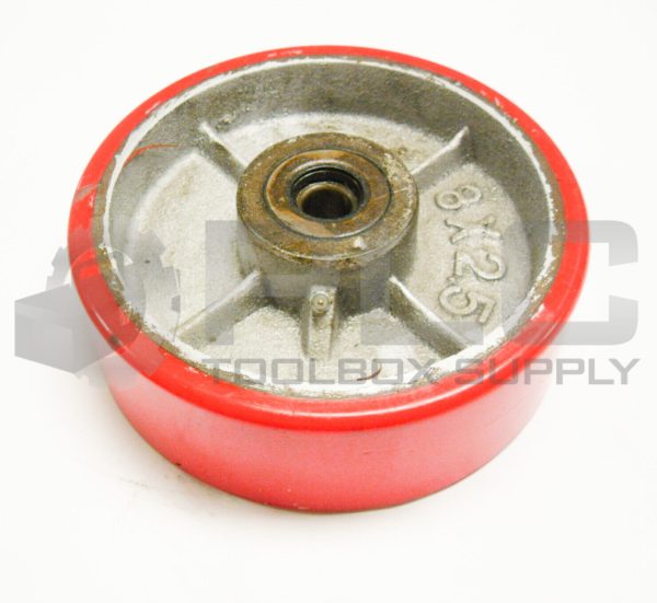 NEW POLYURETHANE ON CAST IRON WHEEL 8X2.5 ORANGE