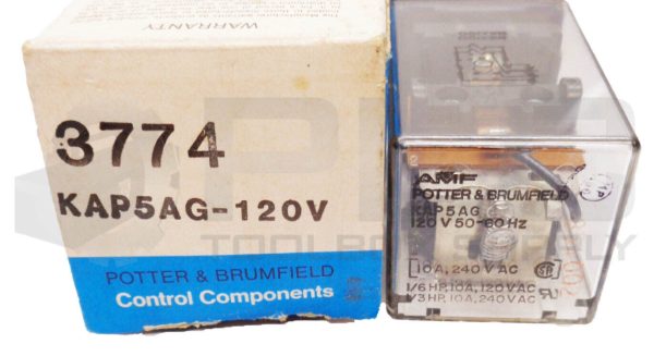 NEW POTTER & BRUMFIELD KAP5AG POWER RELAY 120V 50-60HZ KAP5AG-120V - Image 5