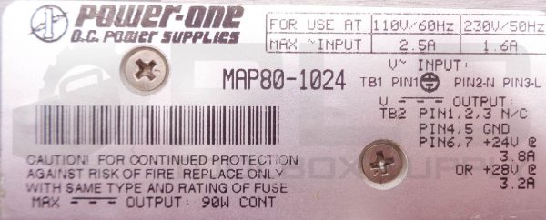 NEW POWER-ONE MAP80-1024 POWER SUPPLY, 110/230V 60/50HZ 2.5/1.5A, PSU-024/3.8A - Image 7