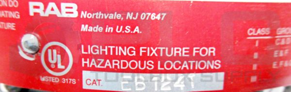 NEW RAB EB124T-3/4 INCANDESCENT EXPLOSIONPROOF LIGHTING - Image 4
