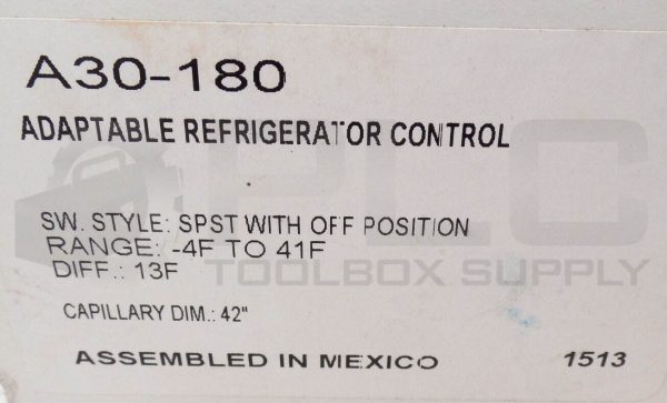 NEW RANCO A30-180 ADAPTABLE REFRIGERATION CONTROL -4 TO 41F .42" - Image 7