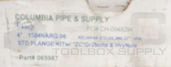 NEW RELI-A-PAK 065987 STANDARD FLANGE KIT 4" 150#NARG.06 - Image 5