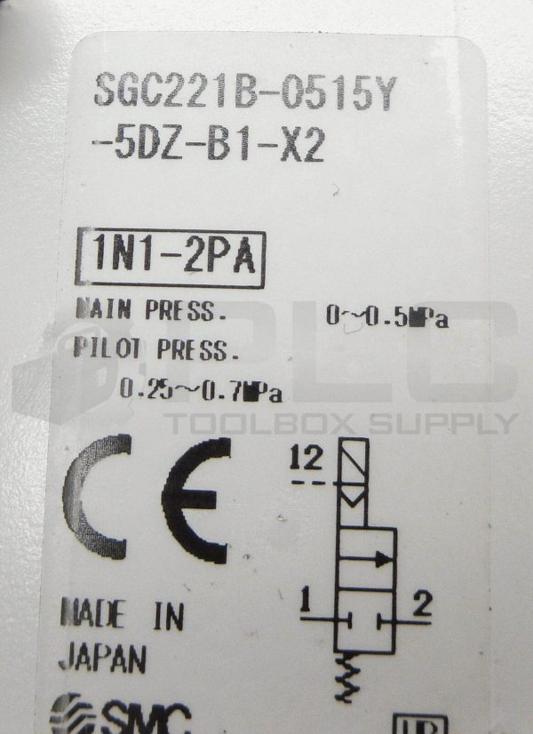 NEW SMC SGC221B-0515Y-5DZ-B1-X2 VALVE - Image 7