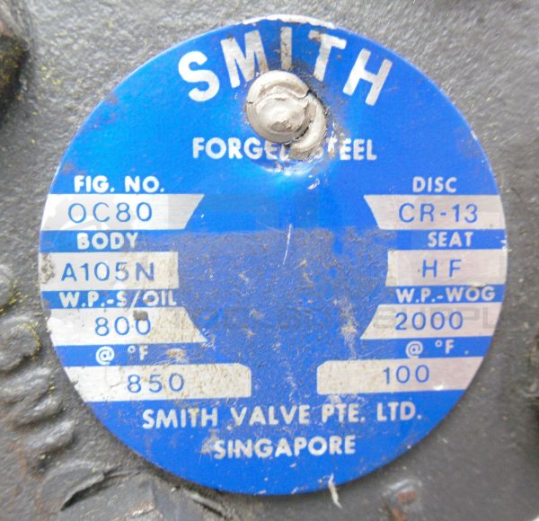 NEW SMITH A105N VALVE OC80 3/4" PORT - Image 5