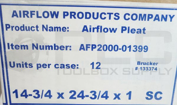 LOT OF 12 NEW AIRFLOW PRODUCTS AFP2000-01399 AIRFLOW PLEAT 14 3/4 x 24 3/4 x 1 - Image 6