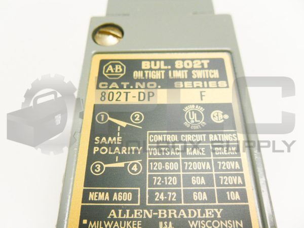 NEW ALLEN BRADLEY 802T-DP / F LIMIT SWITCH WITH HEAD      **QUANTITY** - Image 5
