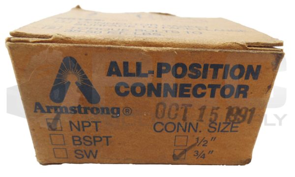 NEW ARMSTRONG 3/4" ALL POSITION CONNECTOR - Image 7