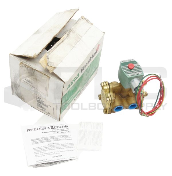 NEW ASCO RED HAT II 8316G66 3-WAY SOLENOID VALVE MP-C-080 110/120V 50/60HZ