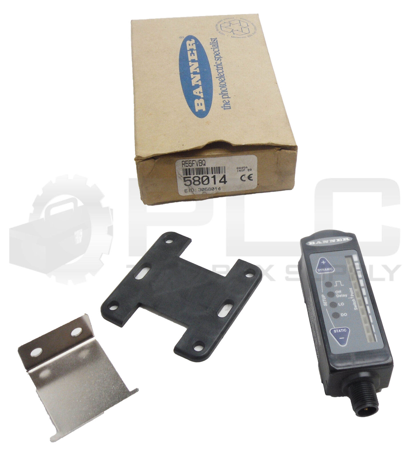 NEW BANNER R55FVBQ FIBER OPTIC COLOR MARK SENSOR MODULE 10-30VDC 58014 ...