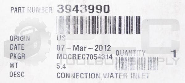 NEW CUMMINS 3943990 WATER INLET CONNECTION - Image 8