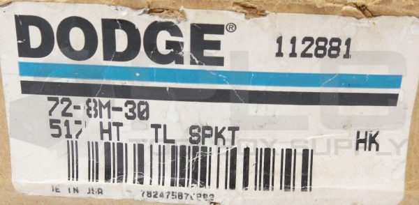 NEW DODGE P72-8M-30 2517 HT SPROCKET TAPER LOCK BORE 3-1/8" 112881 - Image 8