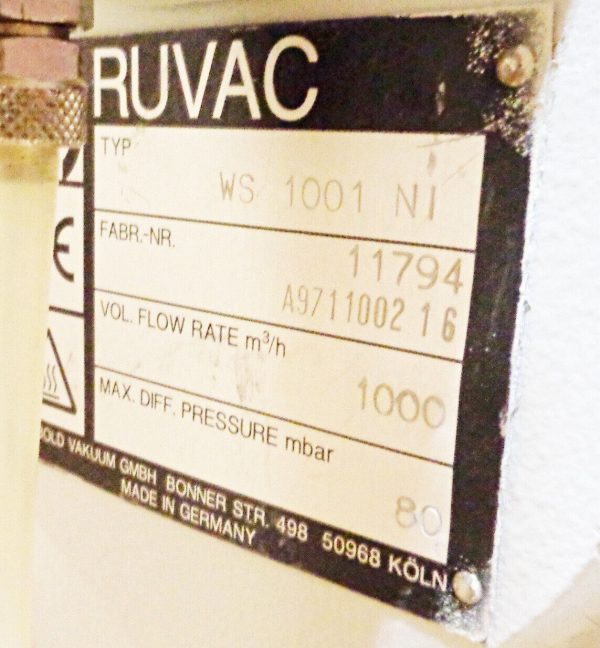 NEW EMOD RUVAC VUF160M/2-130 VACUUM PUMP MOTOR 03663278 WS 1001 NI 11794 2875RPM - Image 9