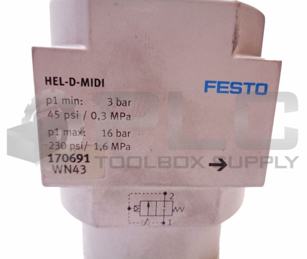 NEW FESTO 170691 WIN43 PNEUMATIC MODULAR AIR TREATMENT MANIFOLD HEL-D-MIDI - Image 4