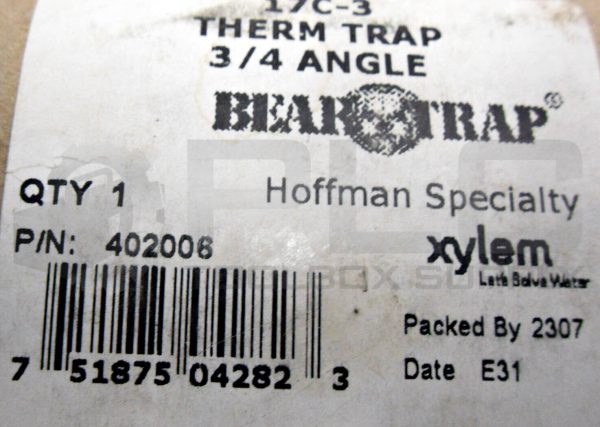 NEW HOFFMAN 402006 17C-3 THREMO TRAP 3/4 ANGLE - Image 5