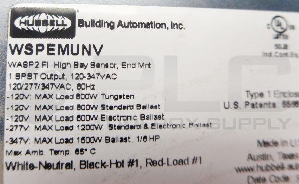 NEW HUBBELL WSPEMUNV FIXTURE MOUNT HIGH BAY OCCUPANCY SENSOR 1 SPST - Image 4