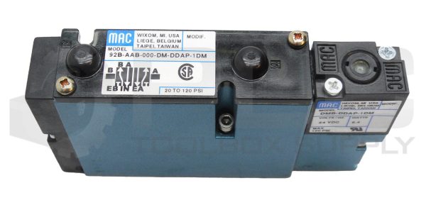 NEW MAC 92B-AAB-000-DDAP-1DM SOLENOID VALVE 20 TO 120PSI & DMB-DDAP-1DM 24V 5.4W - Image 3