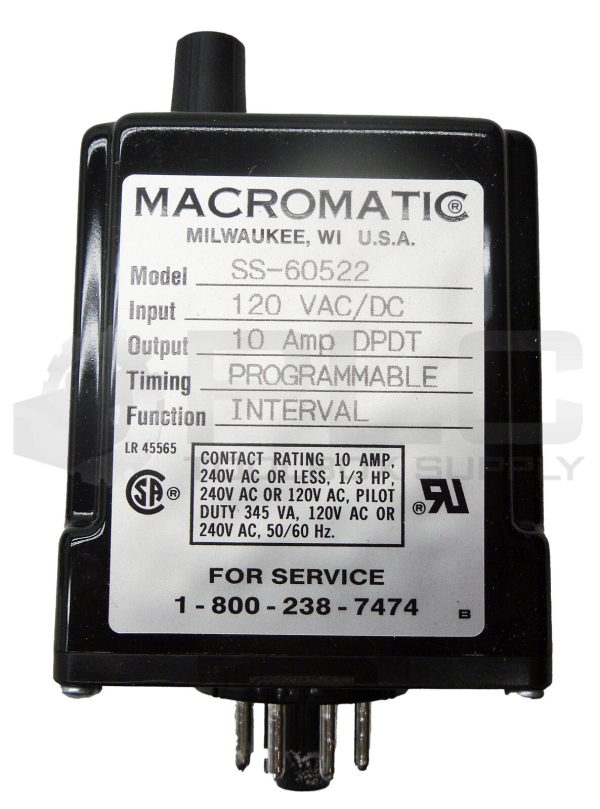 NEW MACROMATIC SS-60522 PROGRAMMABLE INTERVAL SOILD STATE TIME DELAY RELAY - Image 3