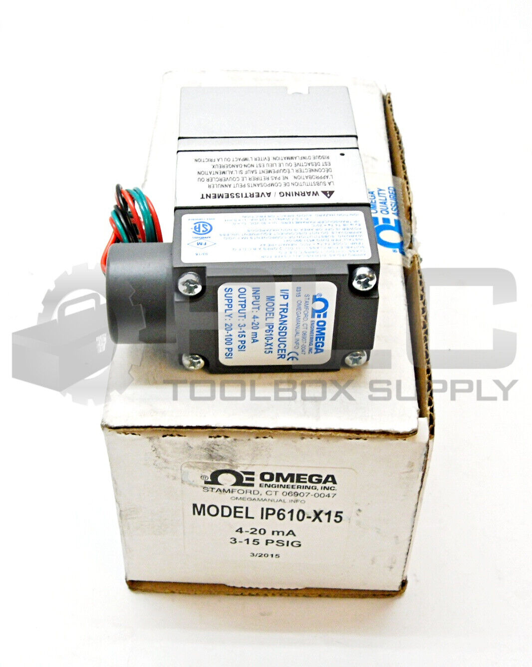 NEW OMEGA IP610X15 TRANSDUCER 20100 PSI PLC Toolbox Supply