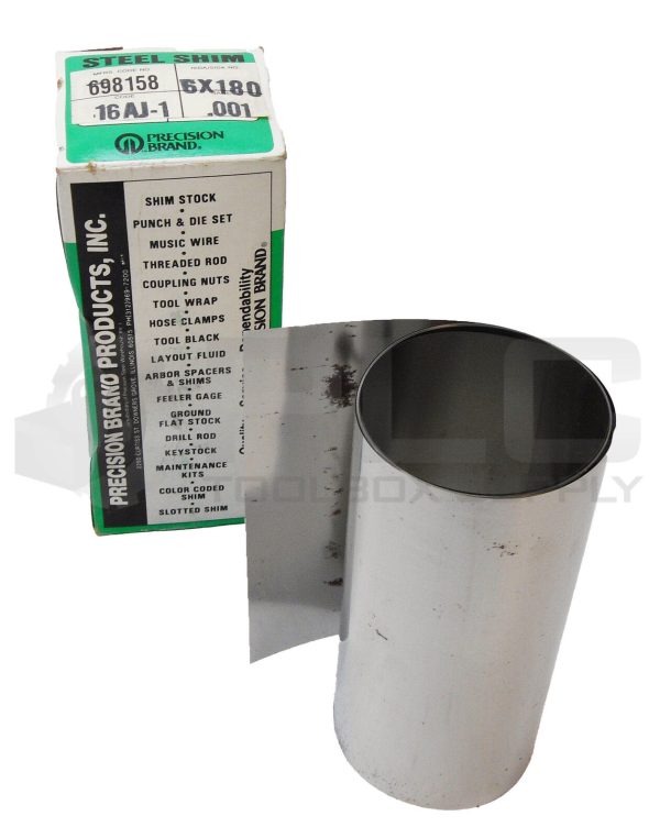 NEW PRECISION BRAND 16AJ-1 STEEL SHIM 6"X180" .001 GAGE 1008-1010