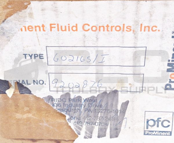 NEW PROMINENT FLUID CONTROLS G0216S/I METER / PUMP GAMMA/4-I - Image 7