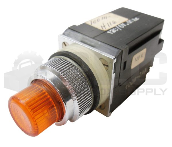 NEW SYLVANIA 100M OILTIGHT PUSHBUTTON AMBER 300V 100MH116  100M-ZAA - Image 5