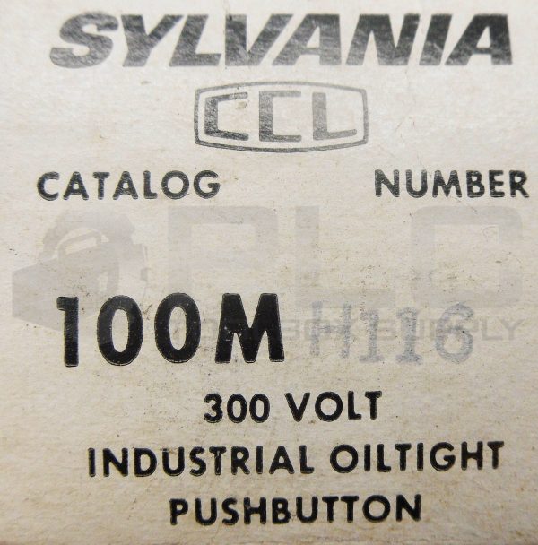 NEW SYLVANIA 100M OILTIGHT PUSHBUTTON AMBER 300V 100MH116  100M-ZAA - Image 8